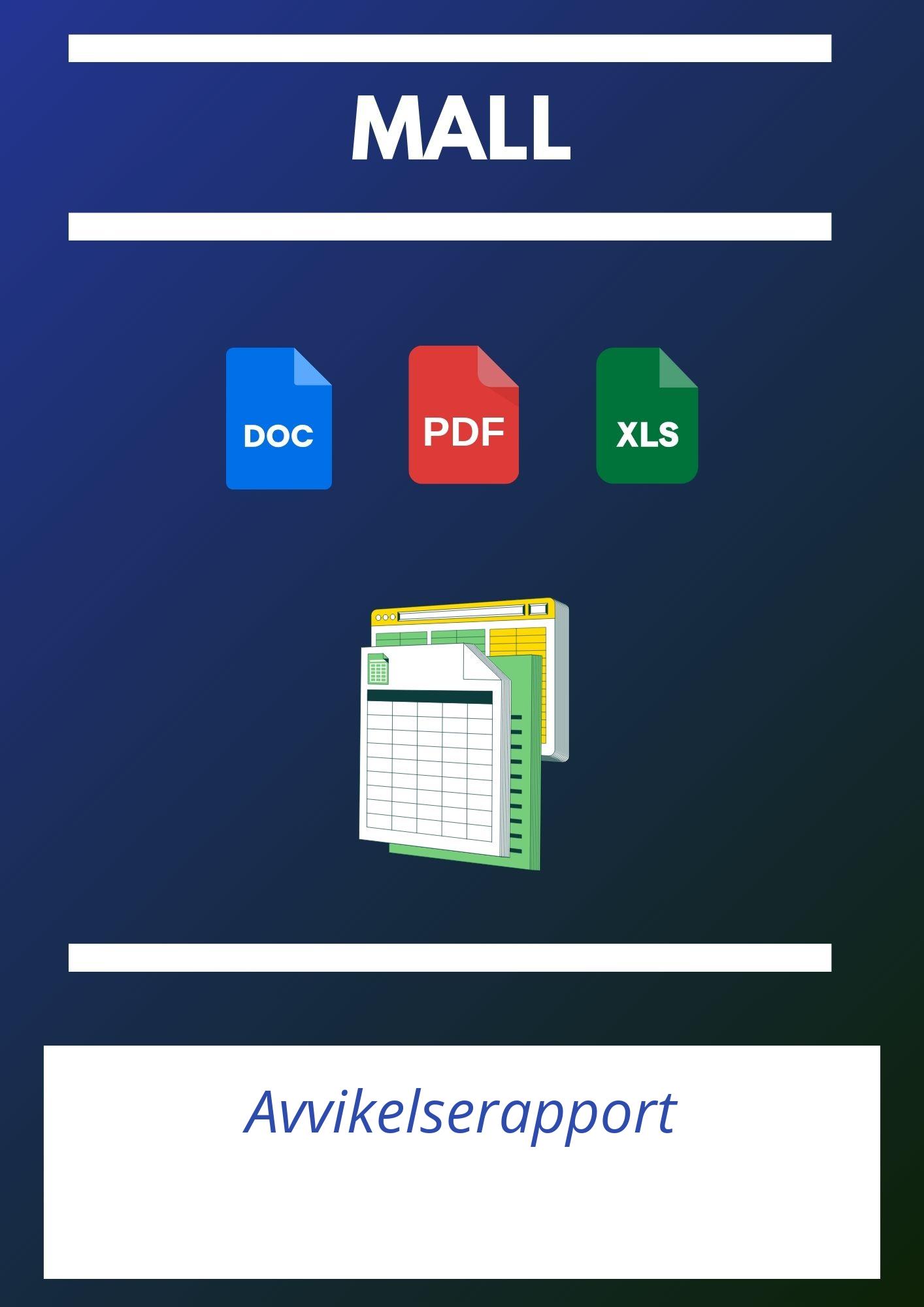 Avvikelserapport Mall